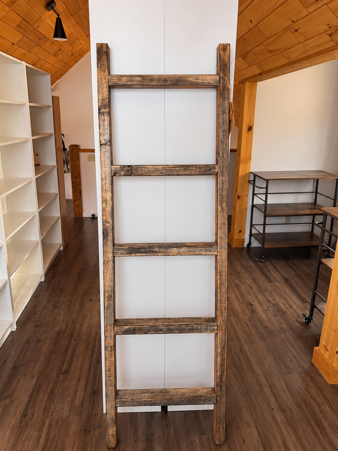 🪵 72” Rustic Reclaimed Blanket Ladder