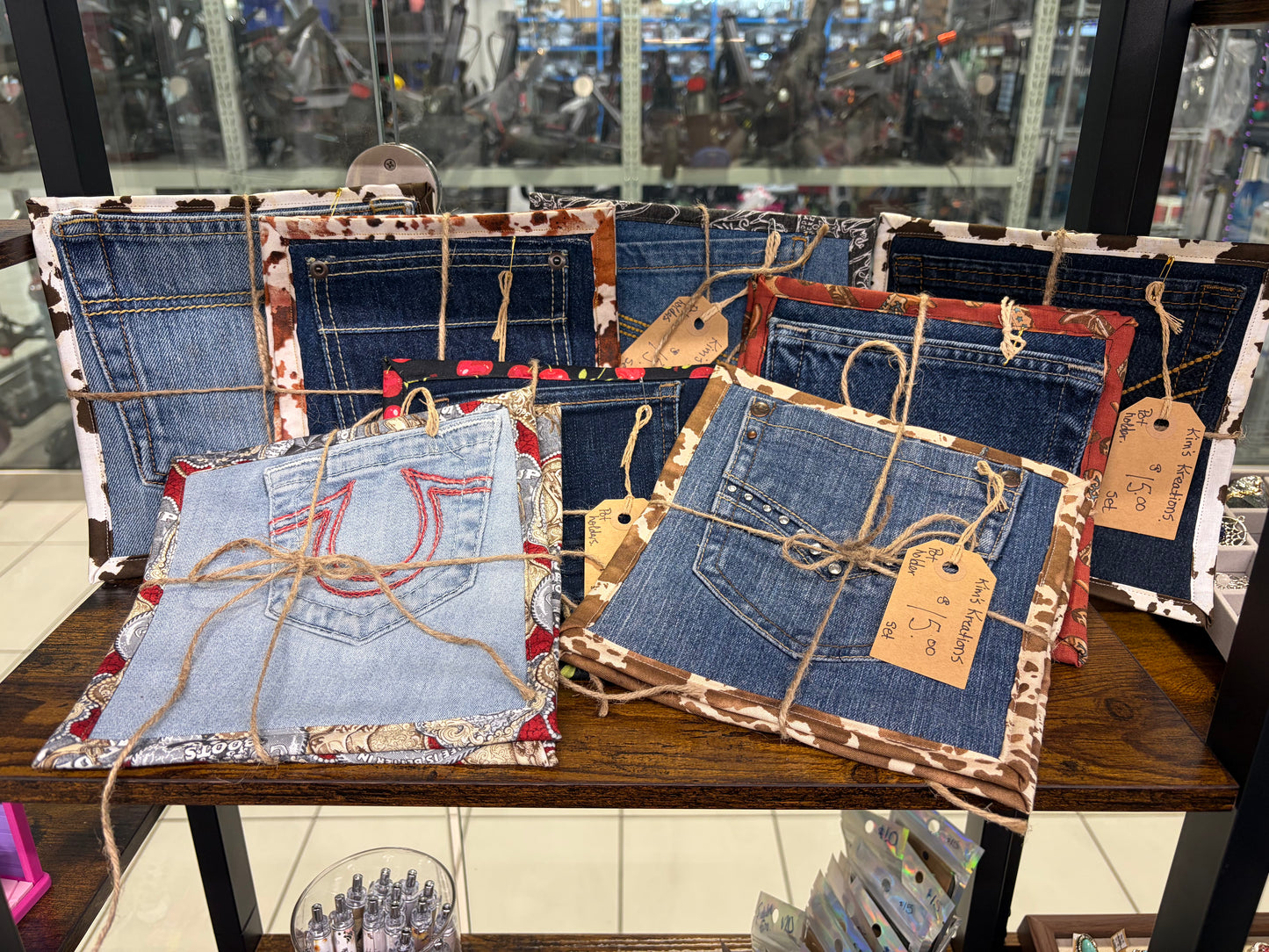 Western Denim Potholder Set