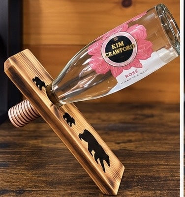 Bear Balancing Wine Bottle Holder
