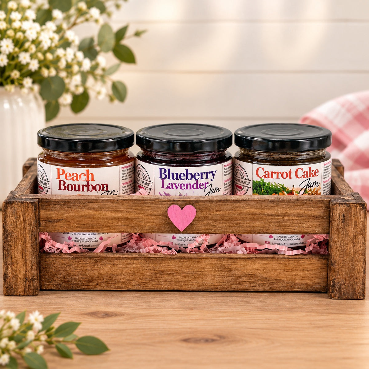 Handcrafted Gourmet Jam Gift Basket