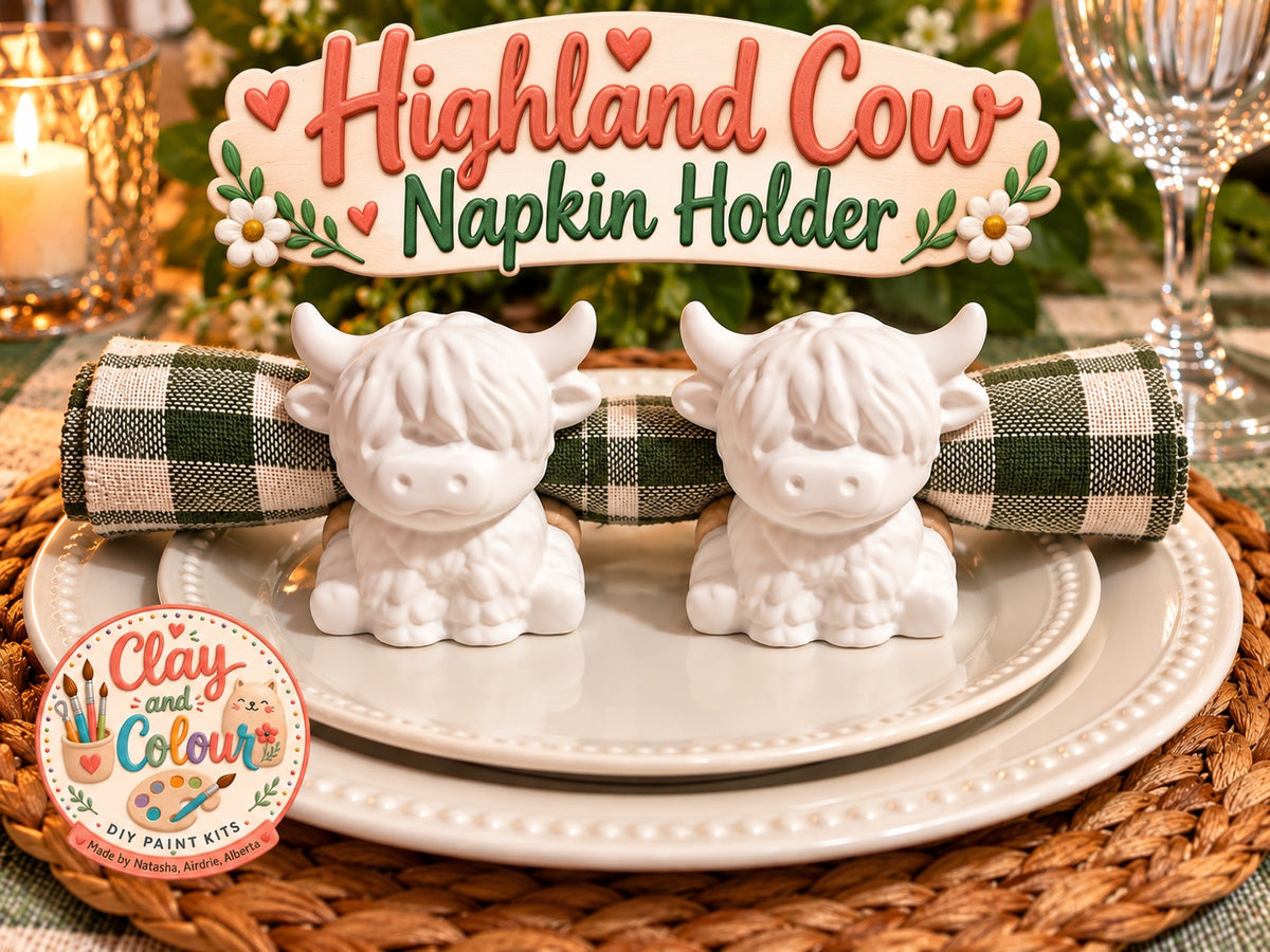 Highland Cow Napkin Holder - Box Set