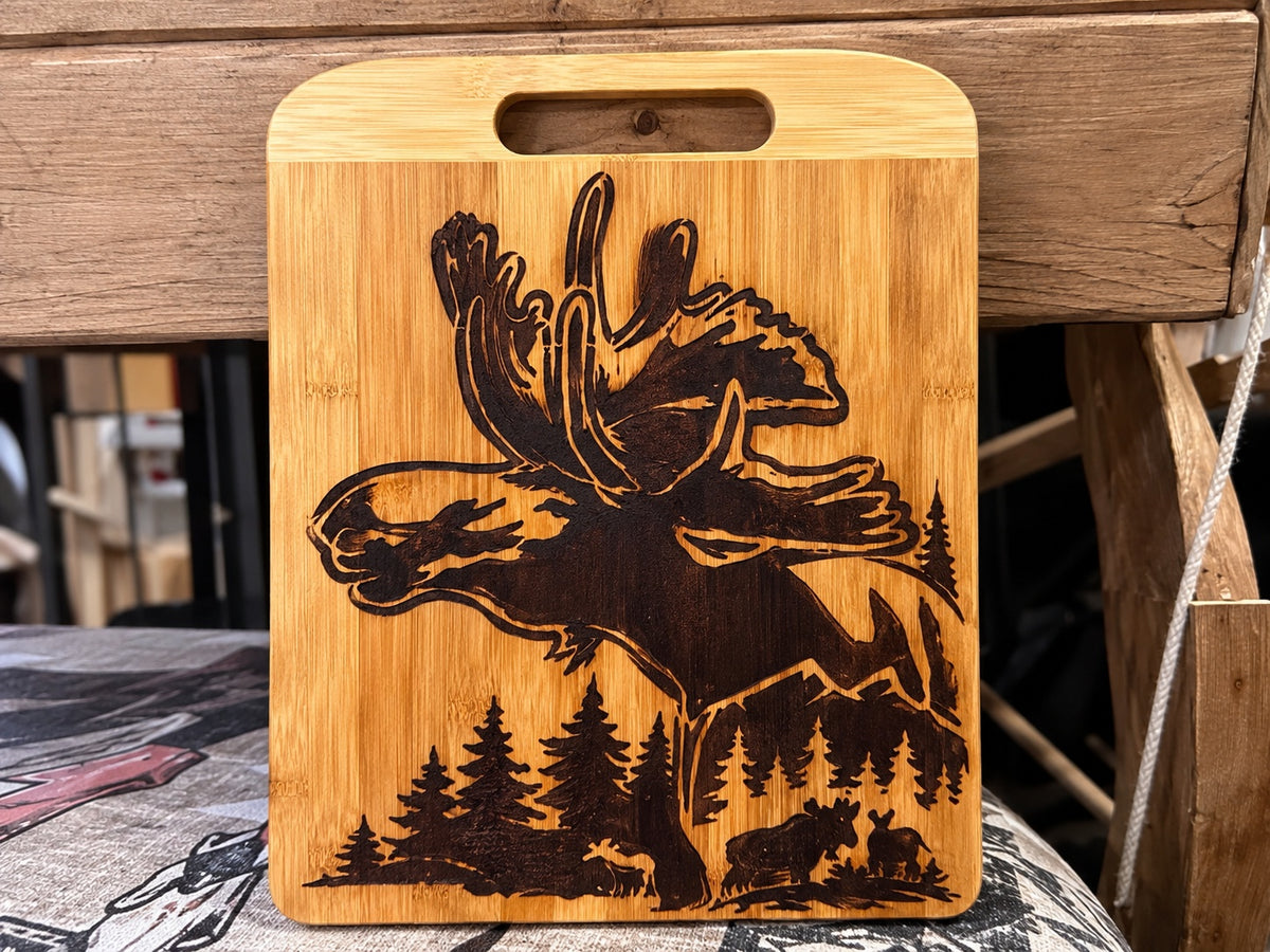 Moose Double-Sided Cutting & Charcuterie Board