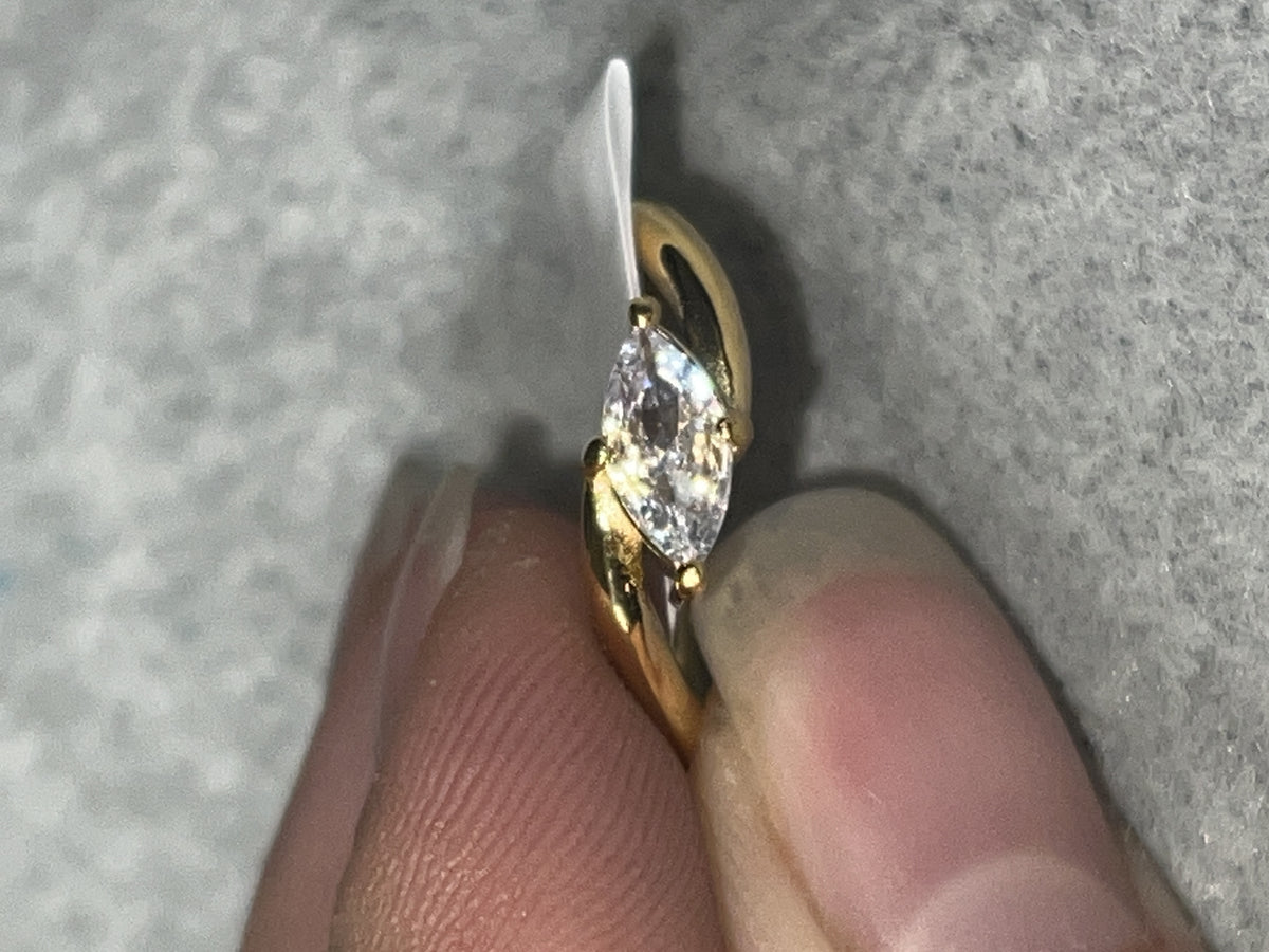 Sideways marquise ring: Size 6