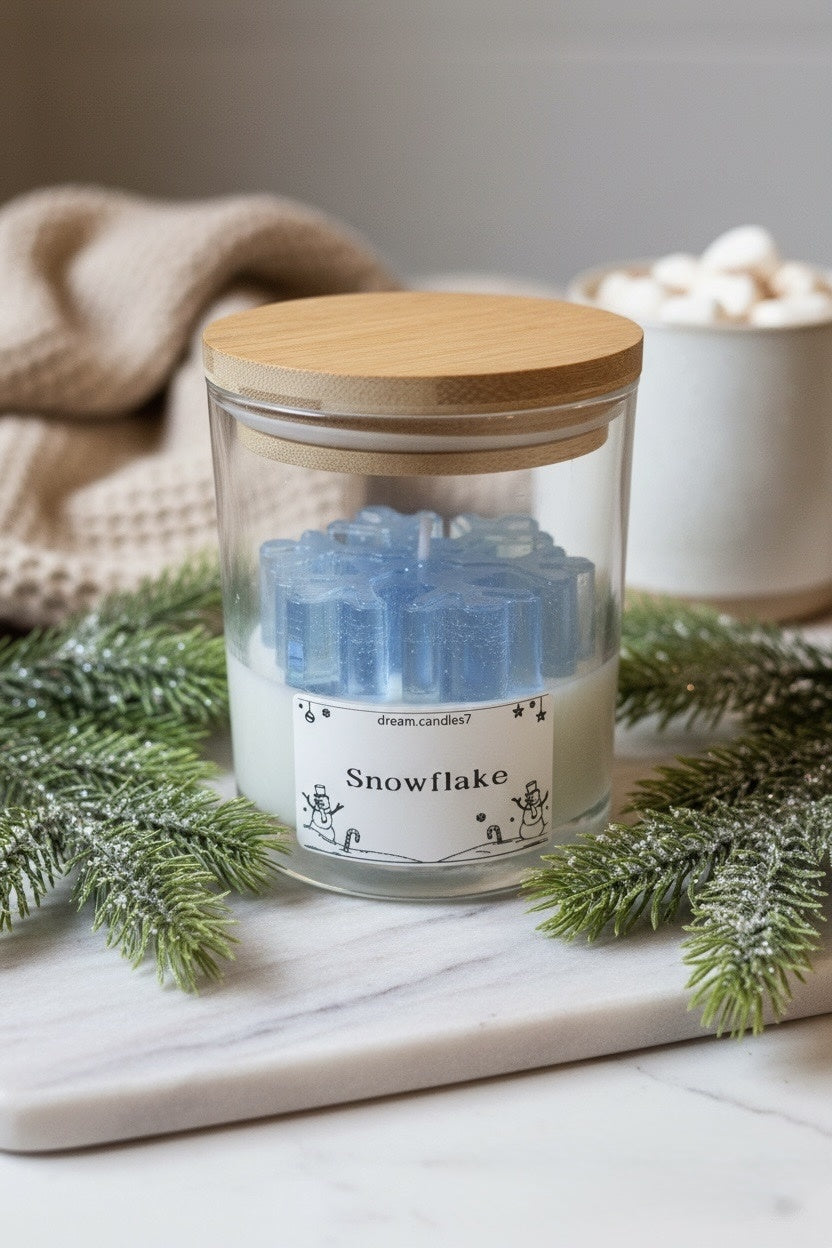 10 oz Winter Jar — Snowflake Candle