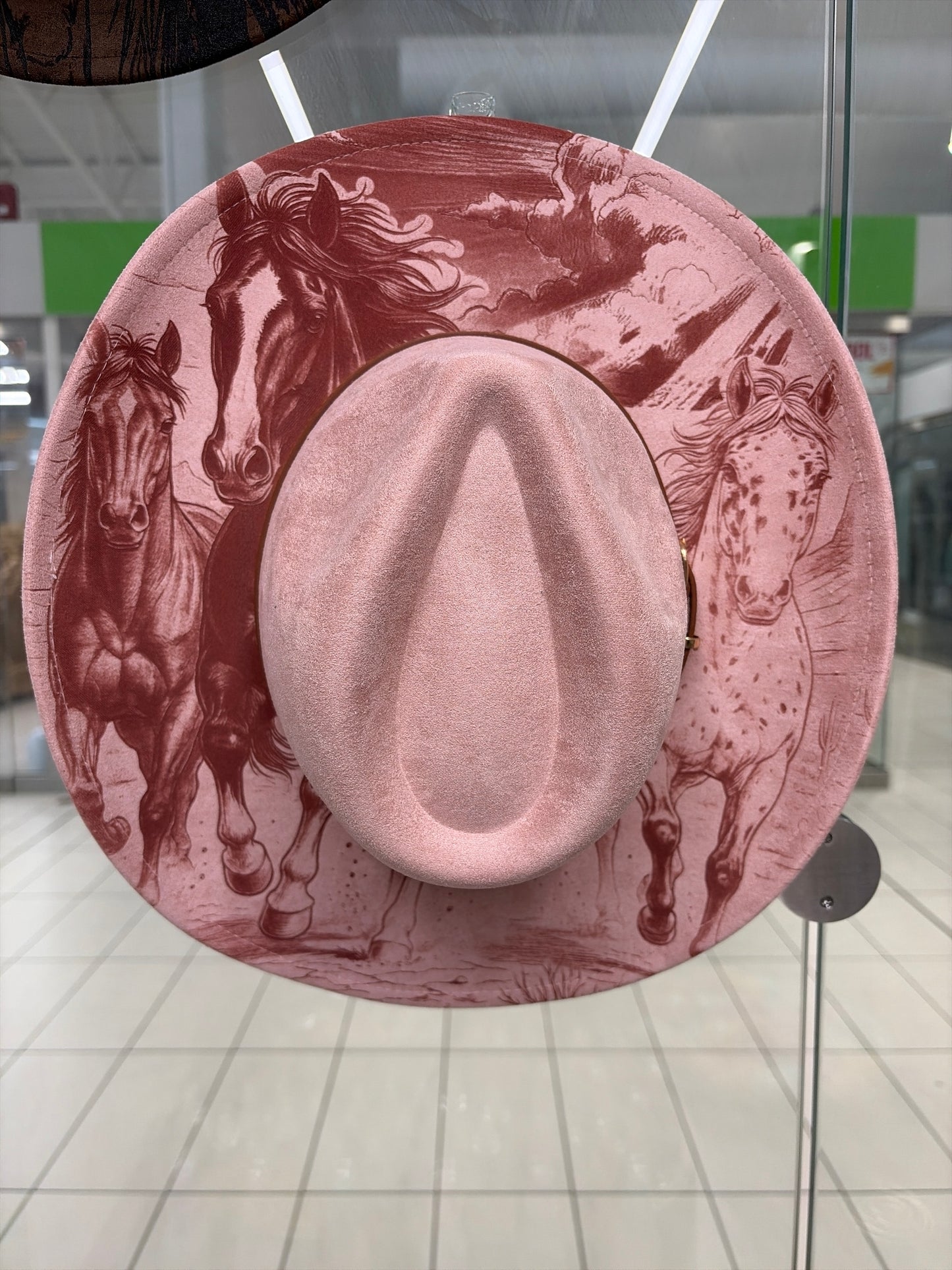 Laser-Engraved Vegan Suede Western Hat