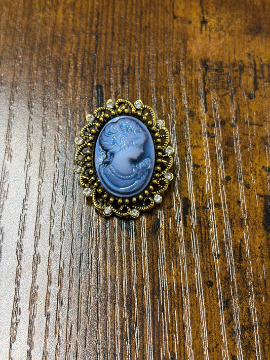 Lady of the Prairie Cameo Brooches