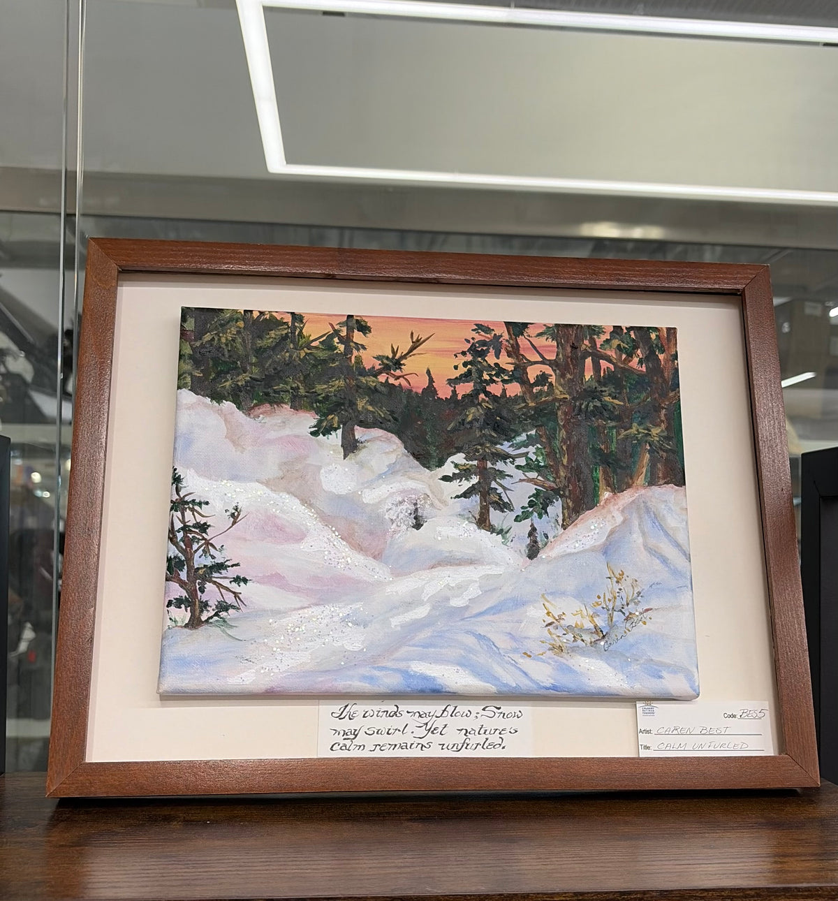 “Calm Unfurled” antique Framed Original Artwork