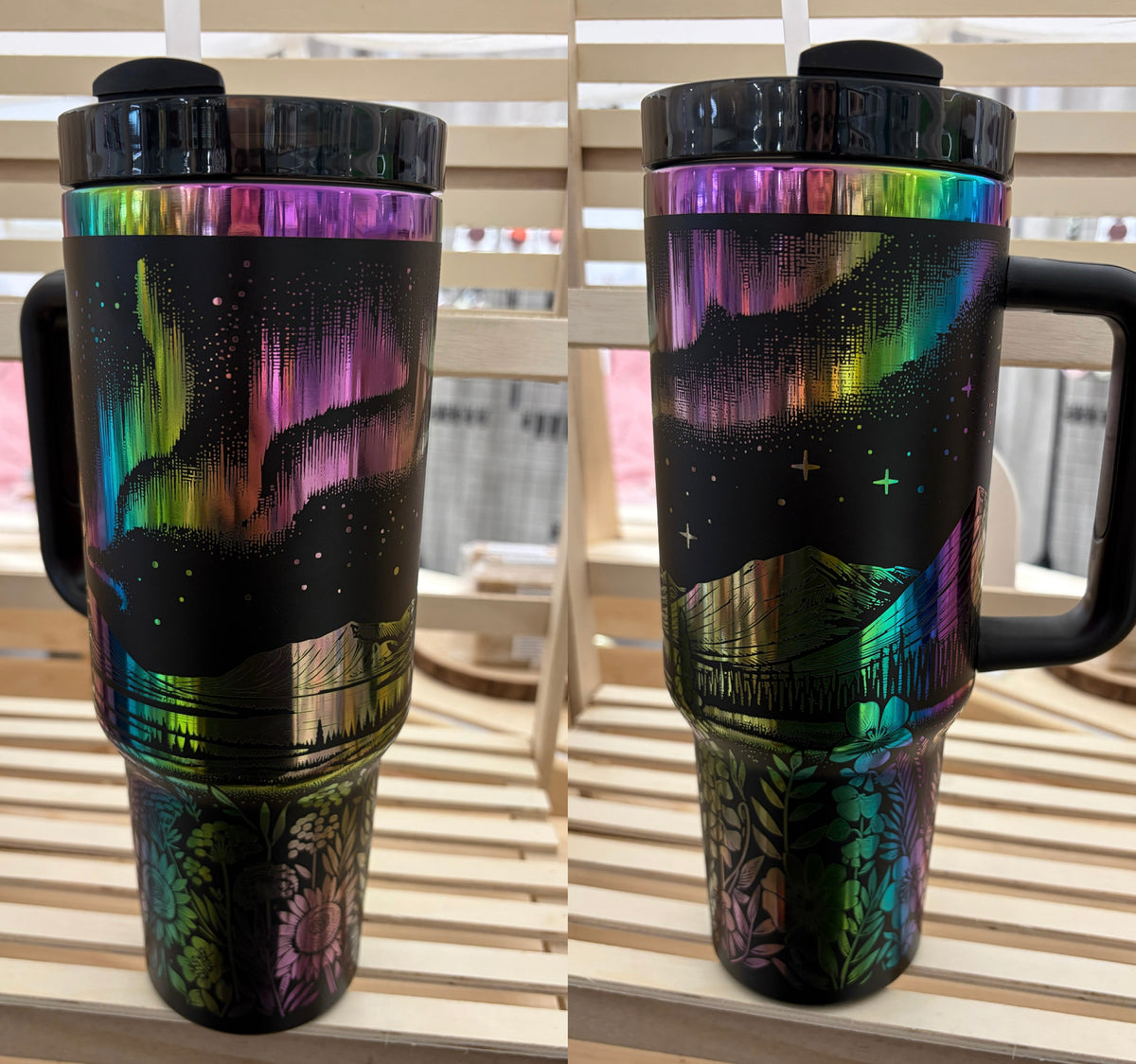 COLOUR-SHIFTING LASER TUMBLERS
