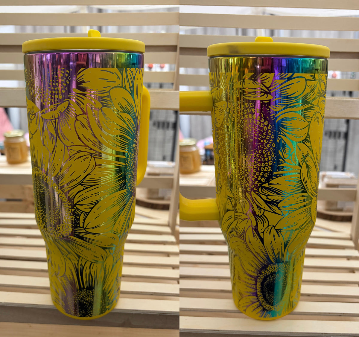 COLOUR-SHIFTING LASER TUMBLERS