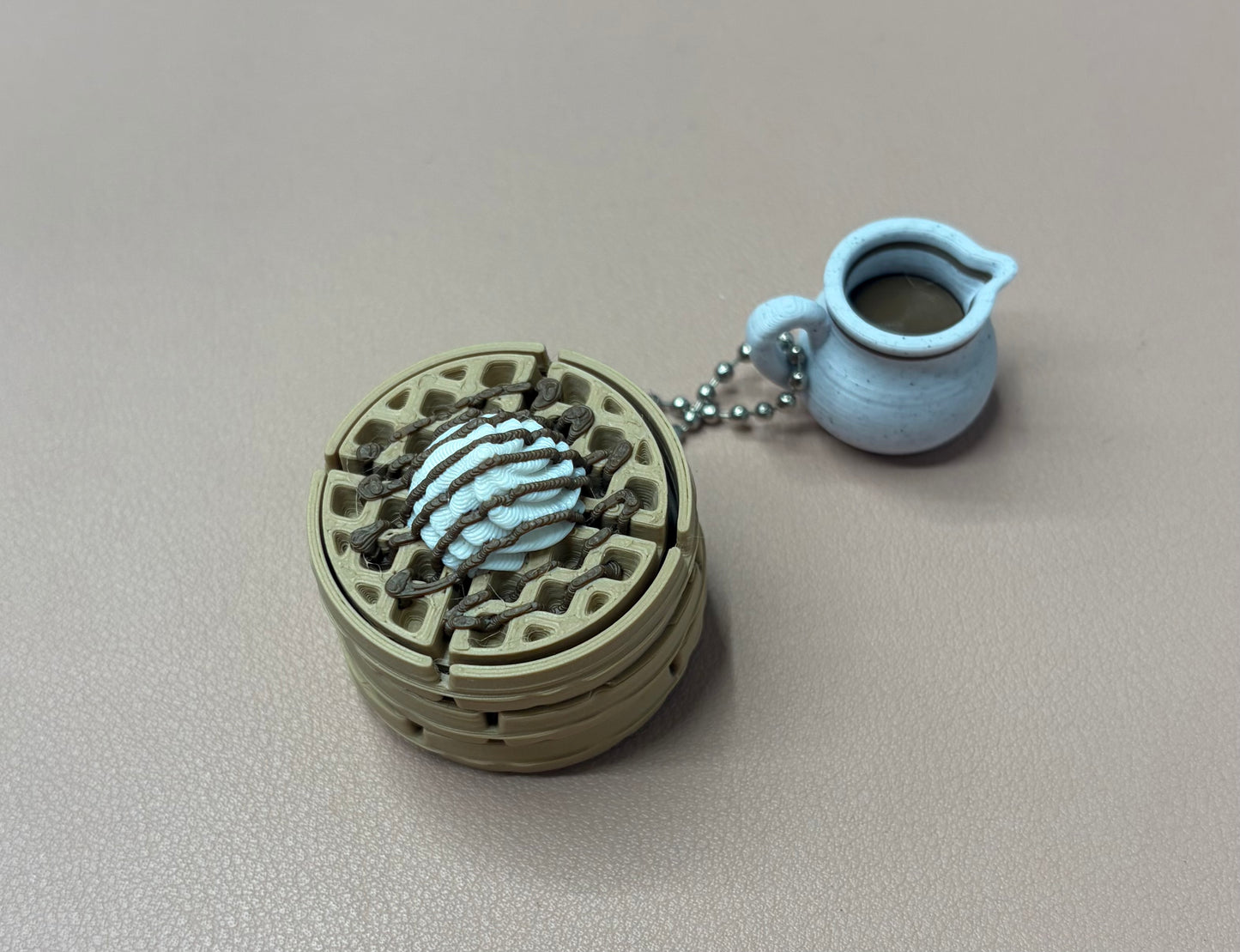 Clicking waffle keychains