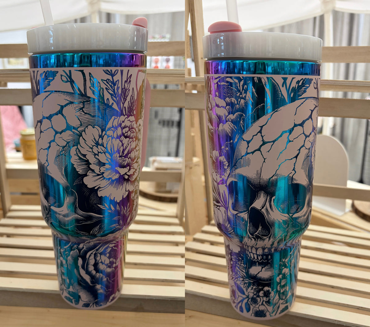 COLOUR-SHIFTING LASER TUMBLERS