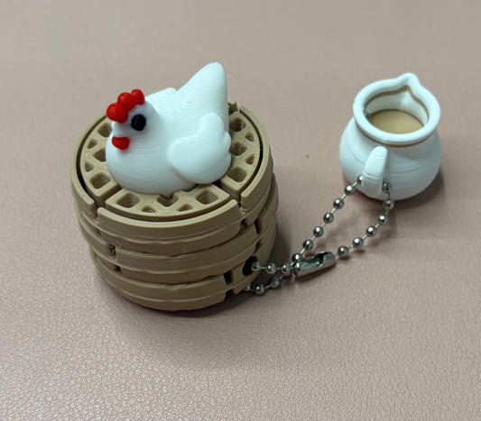 Clicking waffle keychains