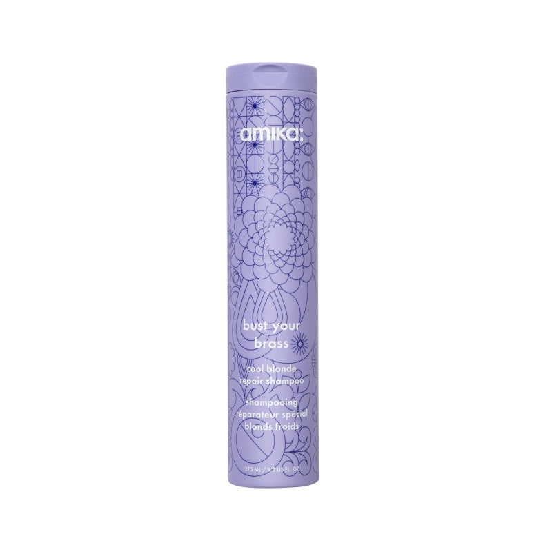 Amika bust your brass cool blonde strength repair shampoo