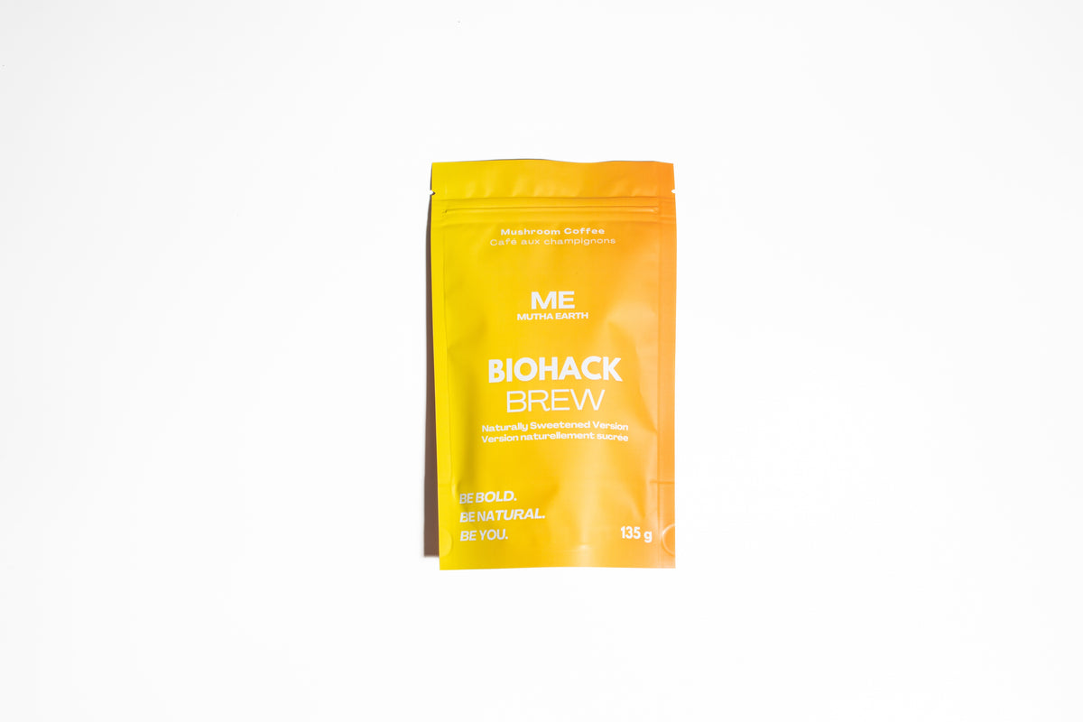 Bio-Hacked Brew Sweet – Mushroom Coffee with Adaptogens (135g, ~25 Servings)
