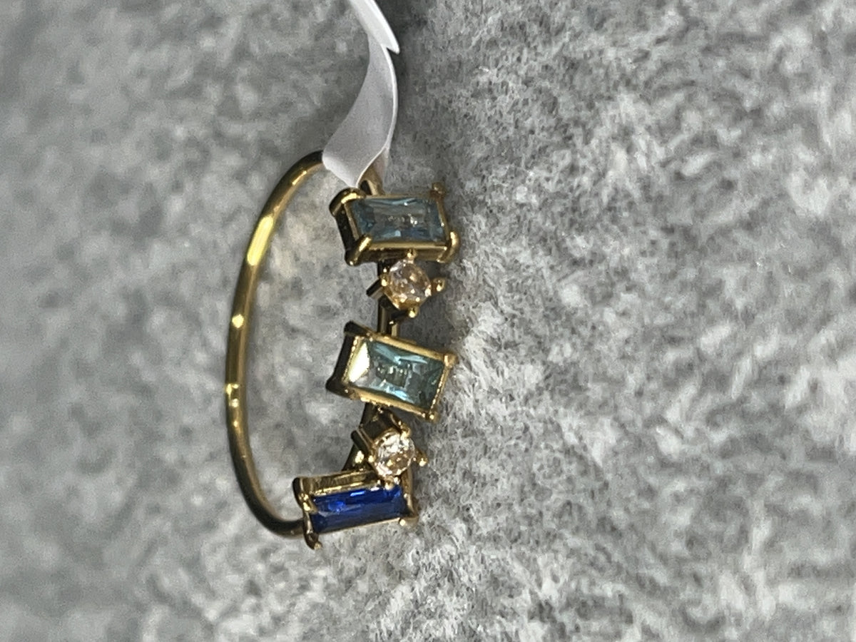 Blue Cluster Ring: Size 8