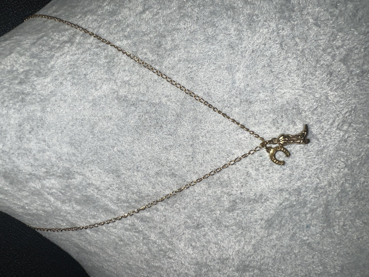 Boot & Horseshoe Necklace