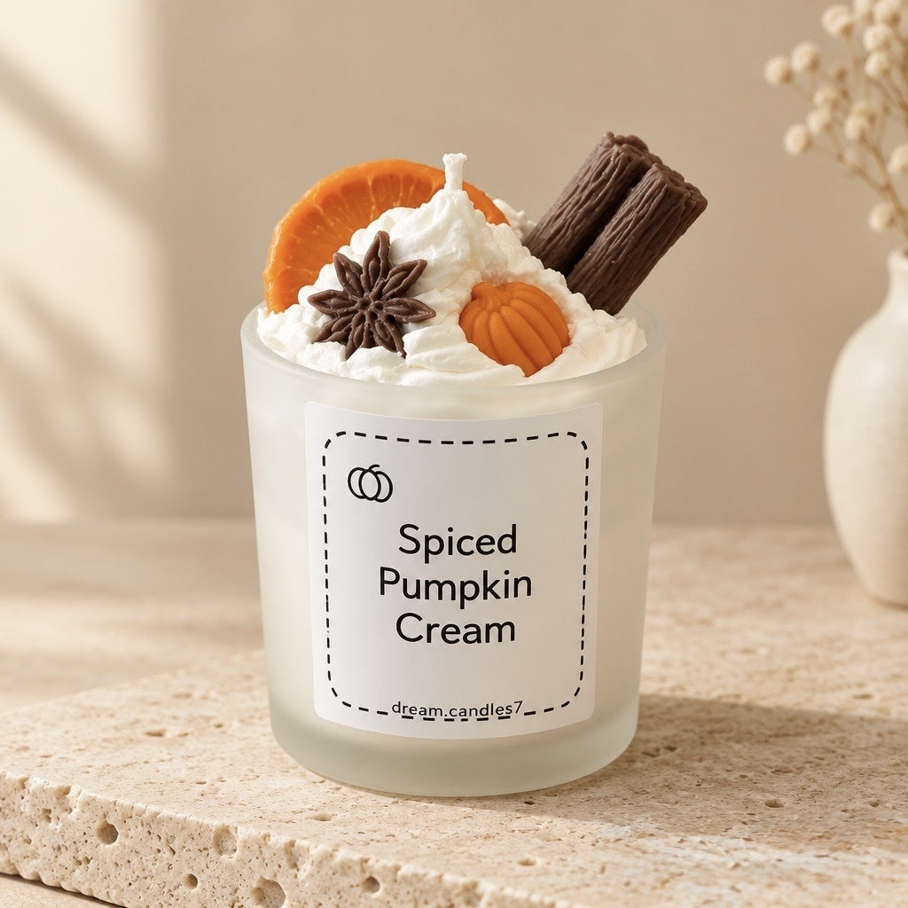 7 oz Whipped Cream Candle — Spiced Pumpkin Cream